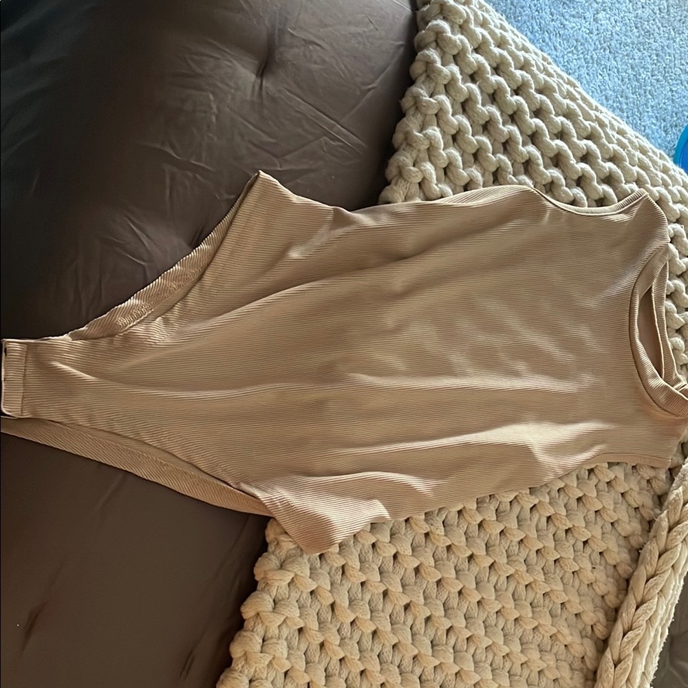 SHEIN Tan Sleeveless Bodysuit